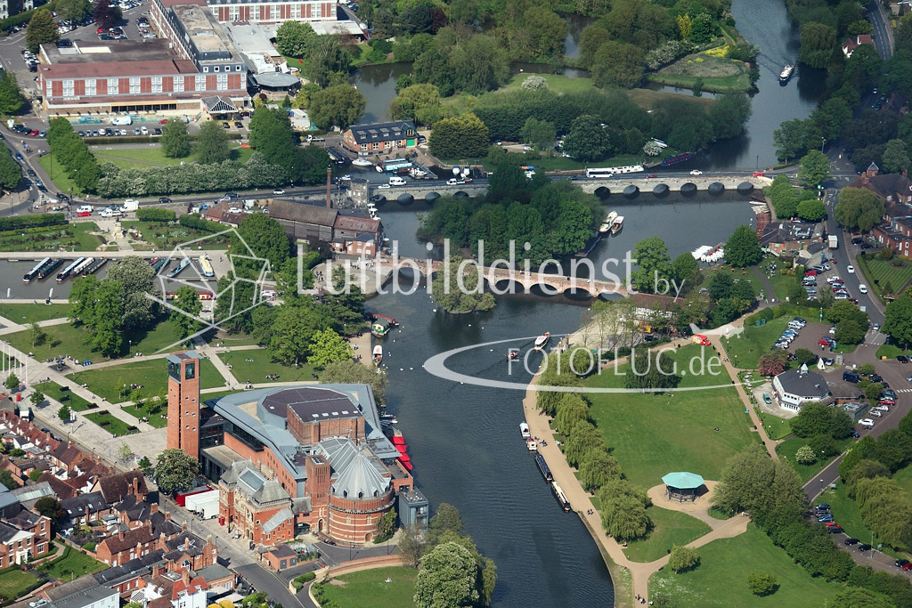 14k2_10065 Luftbild Stratford-upon-Avon Royal Shakespeare Theatre