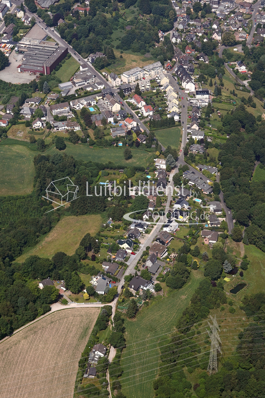 2015_07_04 Luftbild Wuppertal Cronenberg Hahnerberg 15k2_6888