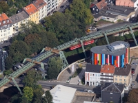 14_29692 28.09.2014 Luftbild Wuppertal Schwebebahn Loher Bruecke