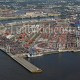 Schrägluftbild Hamburg-Waltershof, Containerterminals