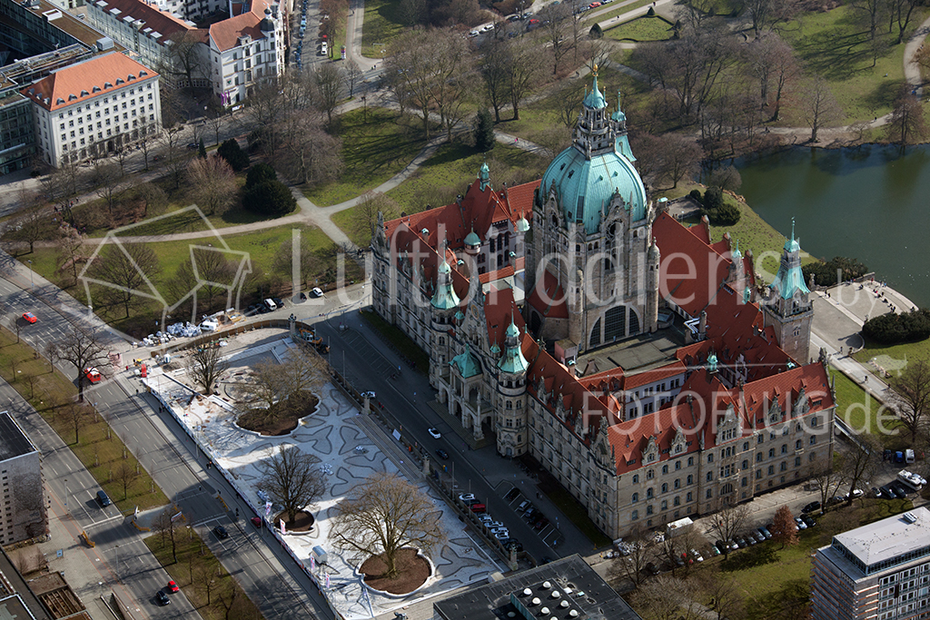 Luftbild Hannover neues Rathaus