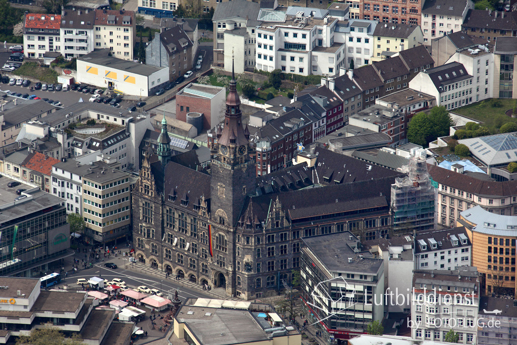 Luftbild Rathaus Wuppertal